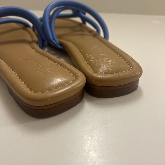 Madewell Women’s The Amel Slide Sandal Ornamental Blue Leather Size 9 NK019 - Picture 5 of 8